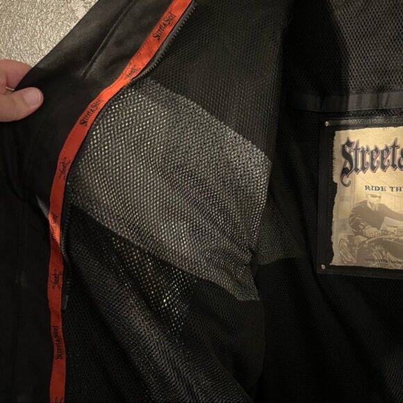 Black Street & Steel Zip Up Armored Motorcycle Jacket, Size 5XL - Picture 4 of 9